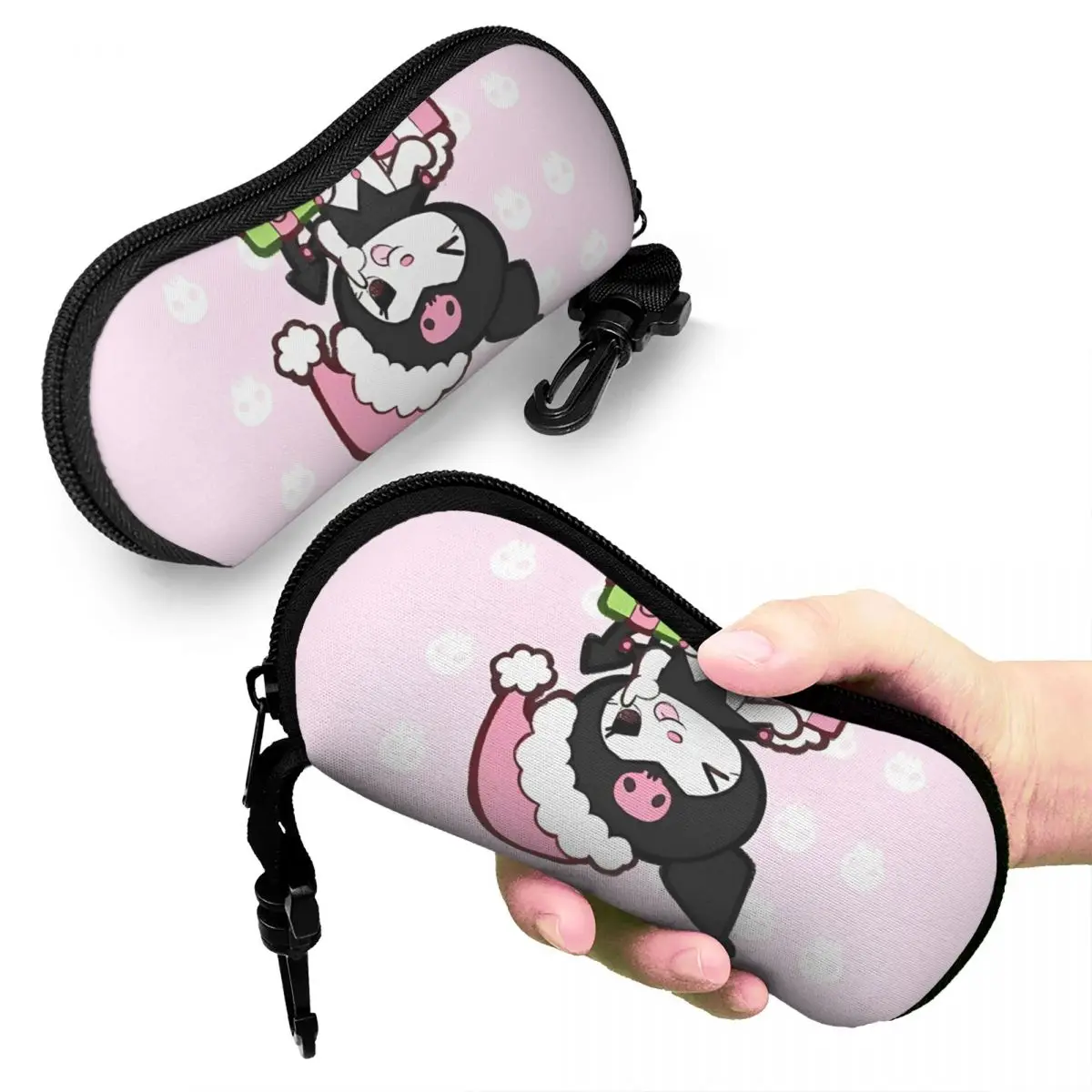 Pink Kuromi Christmas Cutie Glasses Case Anti-Fall Eyewear Storage Box Ultra Eyewear Container