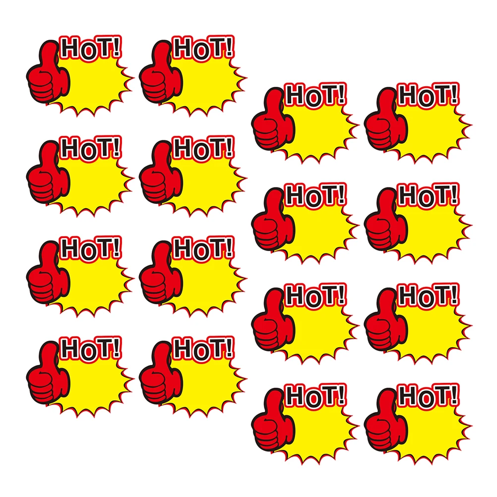 

50 pcs Price Tags Retail Signs White Card Blank Labels Advertising Promotion Stickers Shop Display Folder File Organizer