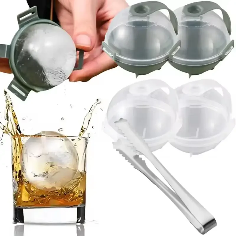 Ice Cube Makers Round Ice Hockey Mold Whisky Cocktail Vodka Ball Ice Mould Bar Party Kitchen Ice Box Ice Cream Maker Tools