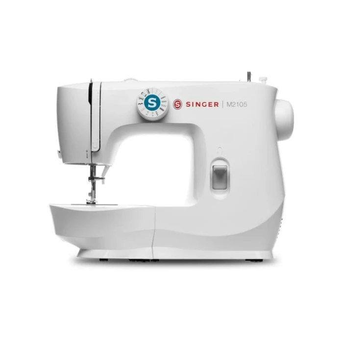 Máquina de Coser Singer M2105 – 8 Puntadas, Canillero Metálico Vertical, Brazo Libre, LED y Ojal en 4 Pasos