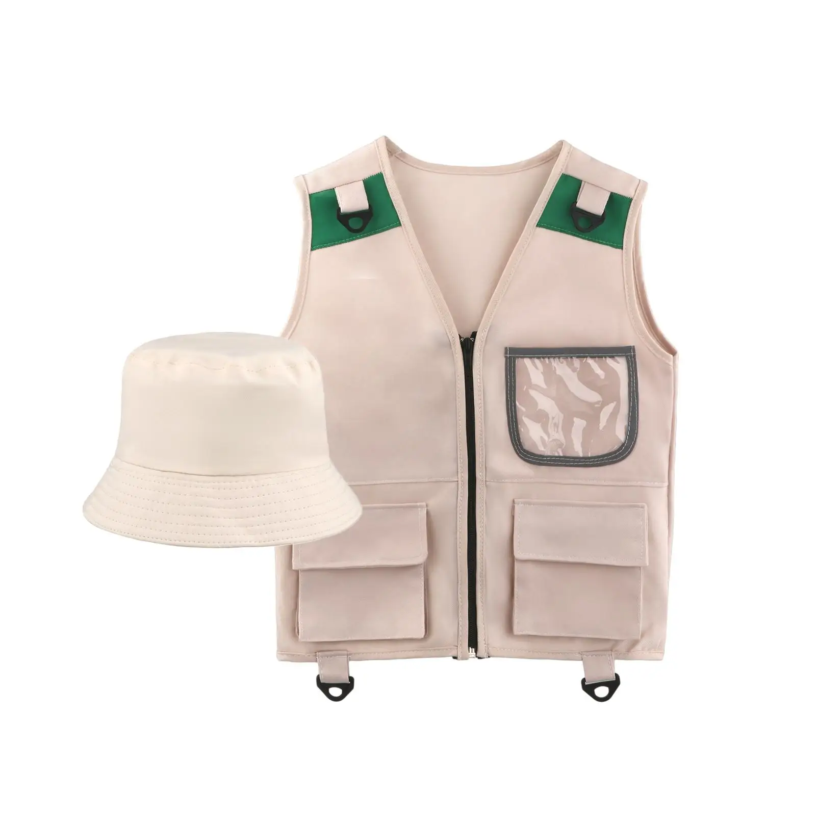 Children Toys Explorer Kits Cargo Vest and Hat for Halloween Birthday Gift