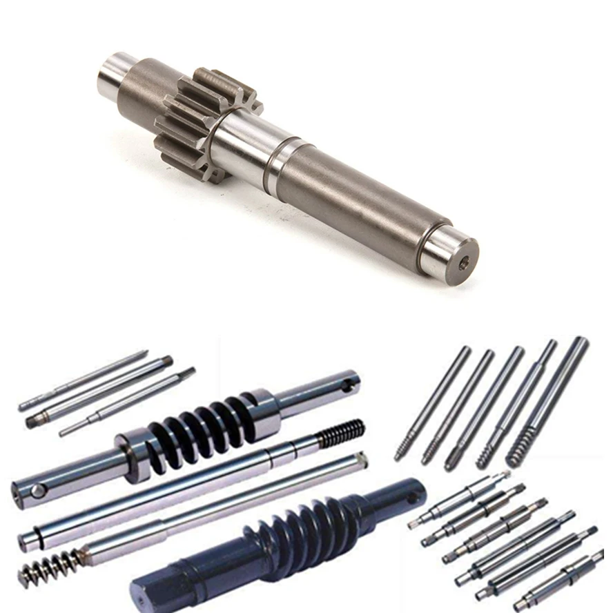 WHard Chrome Forging Casting S45C Carbon Steel Transmission Spur Helical Pinion Spline Gear Shaft