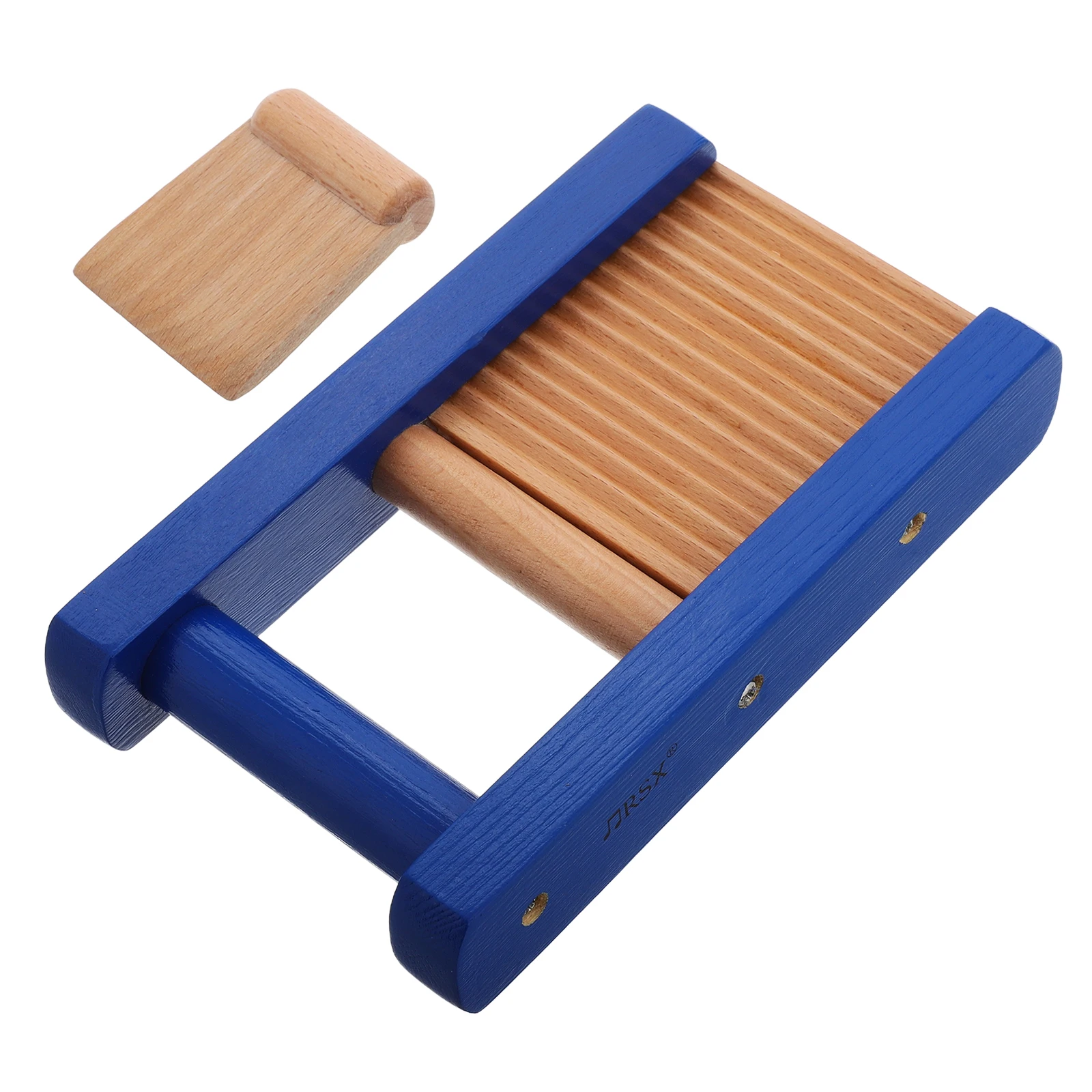 Planche à grattoir en bois pour enfants, Instrument de musique, jouet pour tout-petits, couleur bleue, accessoires de Percussion pour l'éducation précoce en toute sécurité pour bébé