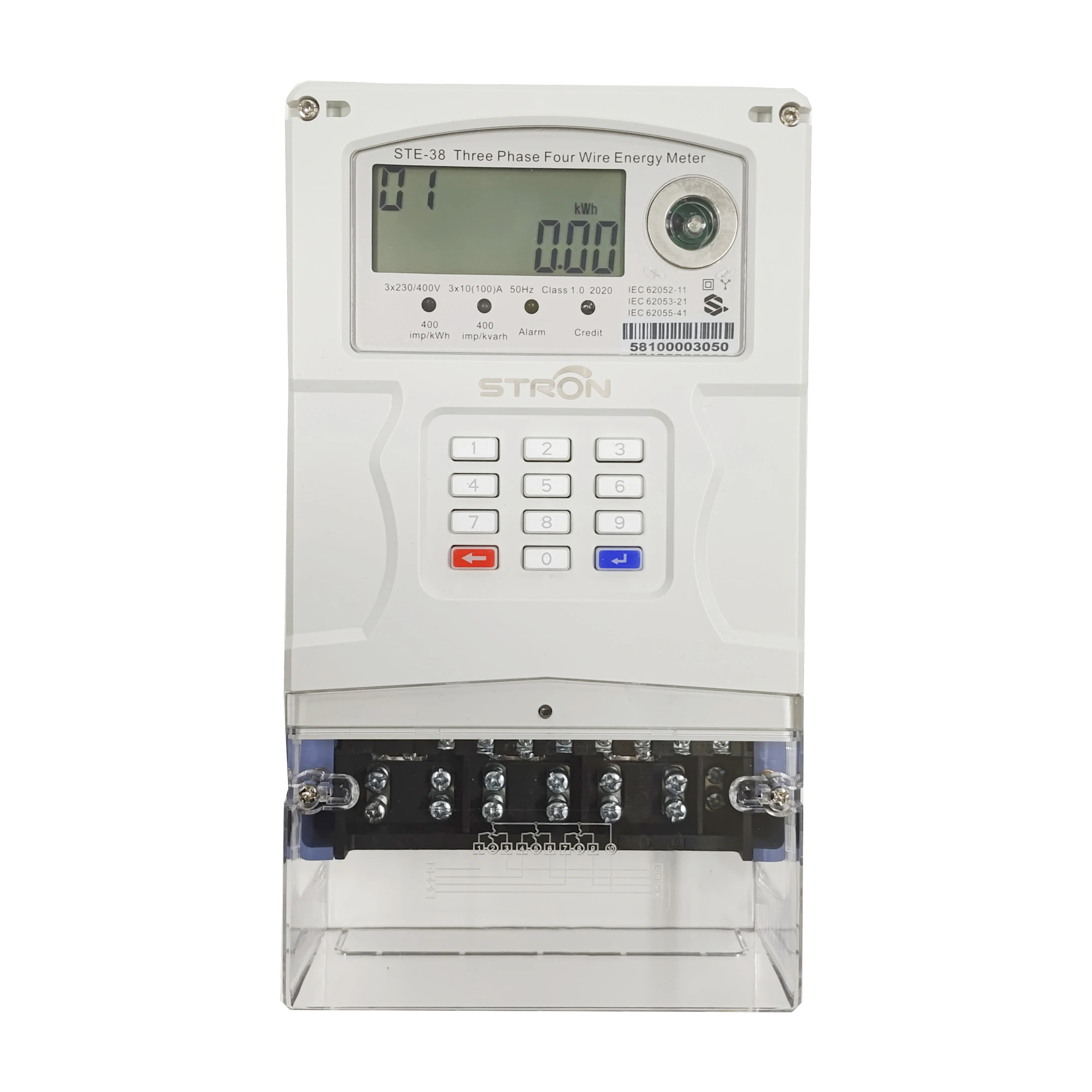 Three Phase Prepaid Keypad Digital Energy Meter Electrical Instruments