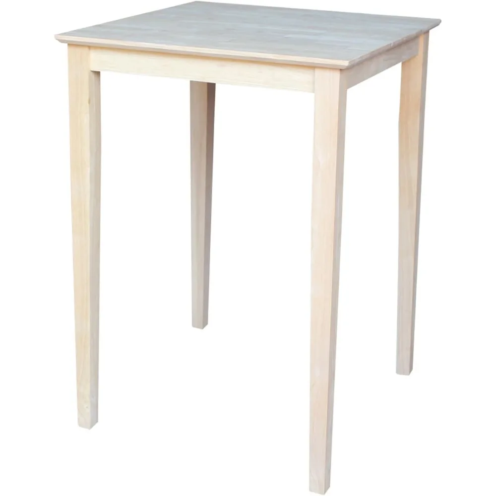 

IC International Concepts Solid Wood Top Bar Height Table, 42 Inch High, Unfinished