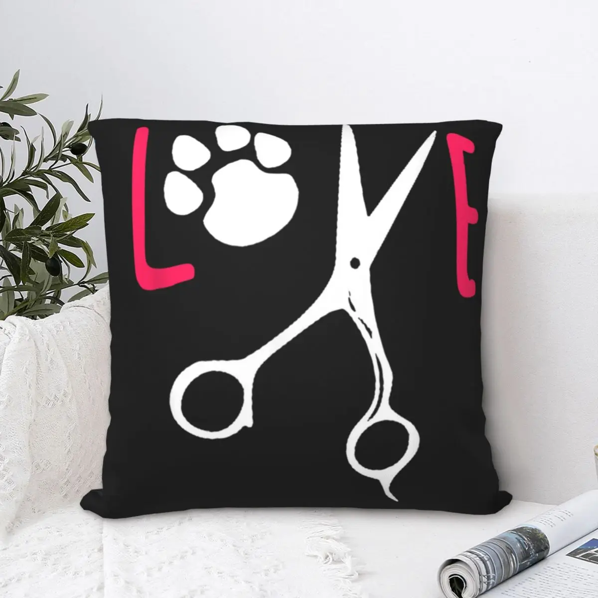 

DOG Groomer Pet Grooming Square Pillowcase Polyester Pillow Cover Velvet Cushion Zip Decorative Comfort Throw Pillow For Home