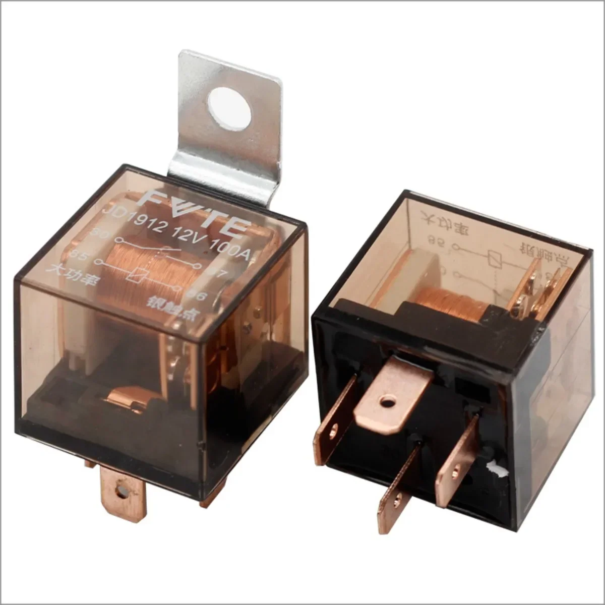 

4 Plug 5 Plug Iron Sheet Automotive Relay JD1912 Double Electric Shock Automotive Relay 12V100A