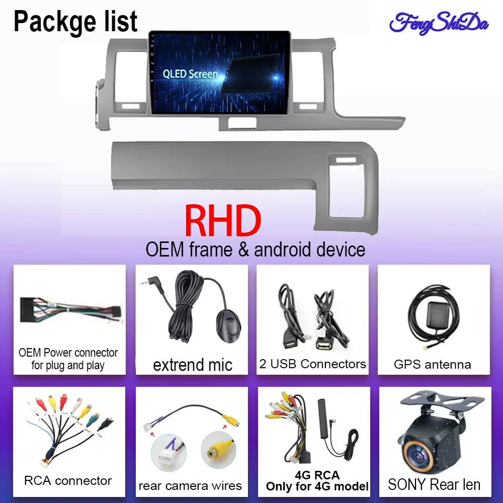 Android 15 Car Radio Wireless Carplay For Toyota Hiace H200 2010 - 2018 RHD Head Unit Stereo Multimedia Player GPS Navigation BT view 6