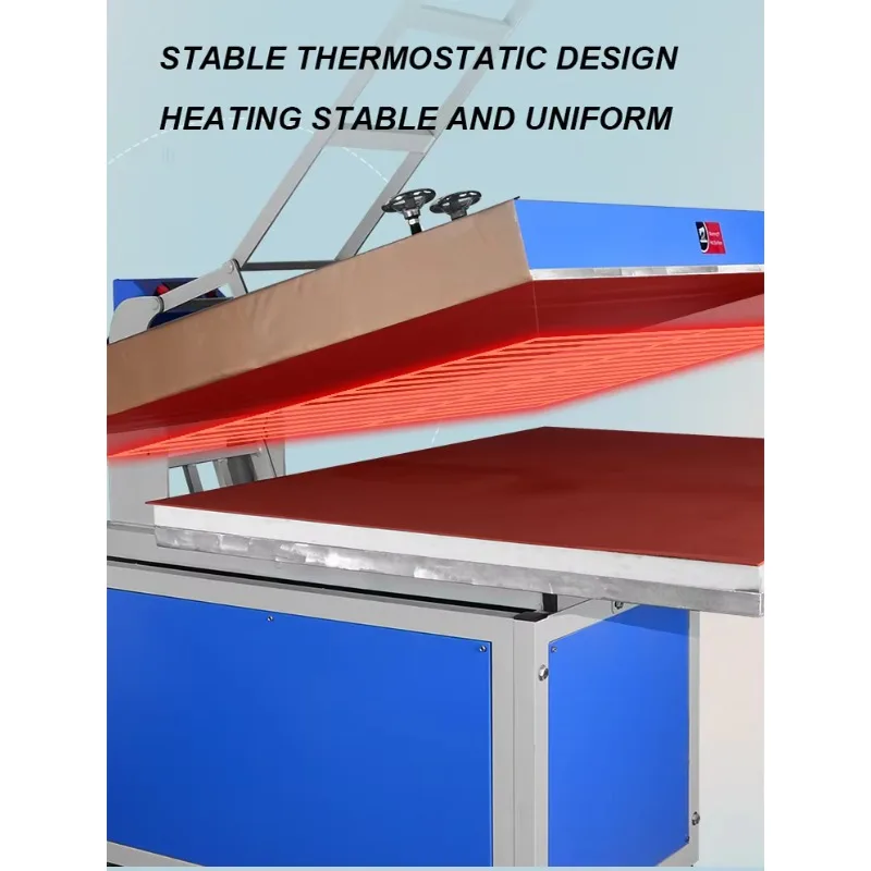 ضغط حراري قابل للتخصيص، ضغط حراري مسطح عالي الضغط مع سحب يدوي، مناسب لإعلان الملابس والوسائد.