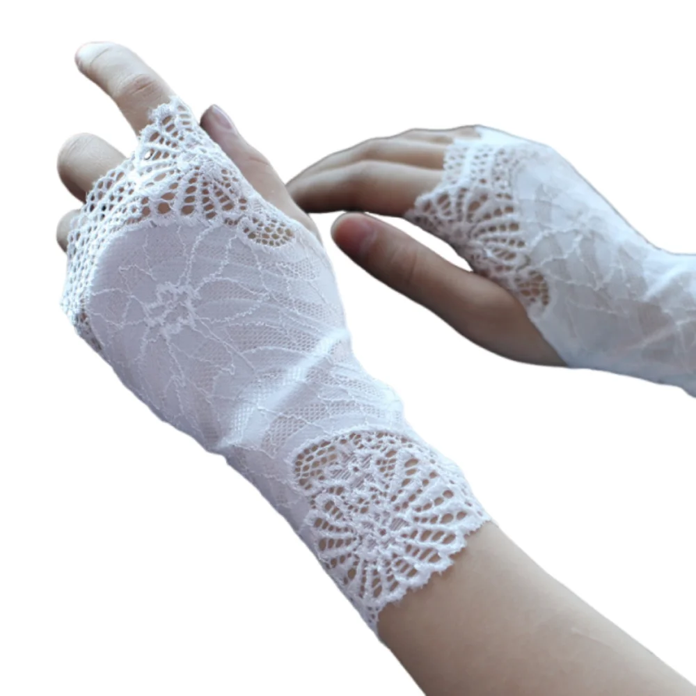 Cycling Glove - Thin Lace Half Finger Gloves Breathable