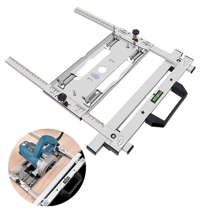 Plate Cutting Positioner Table Saw Jig Slice Shape Profiler For Plate Cutting Positioning Level Ruler Fixing Woodworking Tools