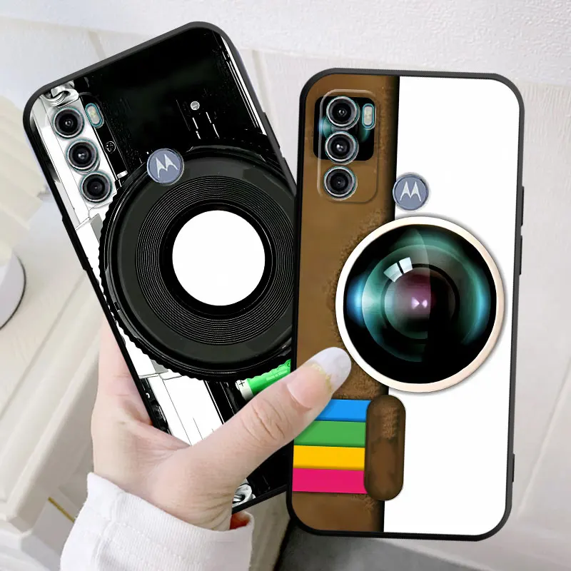 Bumper Silicone Phone Case for Motorola Moto G31 G51 G71 G72 G73 G60s G22 G32 G30 G52 G53 G60 G50 Retre Camera Cover