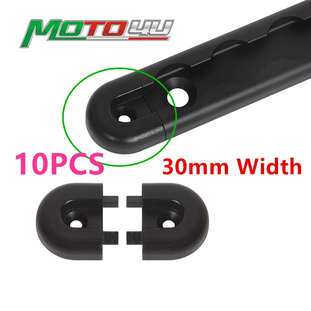 10PCS Airline Rail Plug Anchor Track End Plastic Finish Black For 30MM Rail Anti-collision Square Motorcycle Traile Accessories