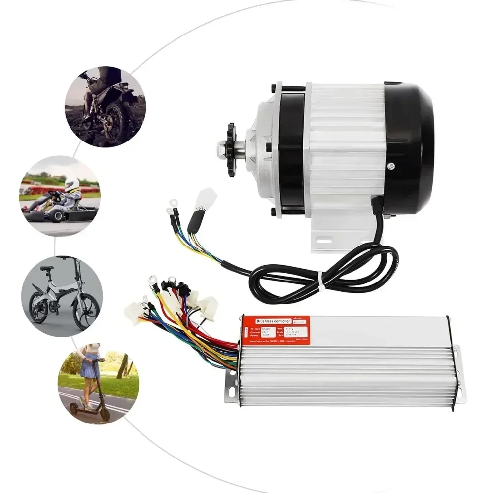 48V DC 750W Electric Brushless Motor with Controller Brushless Electric Scooter Motor Kit for Electric Tricycles and Carriages