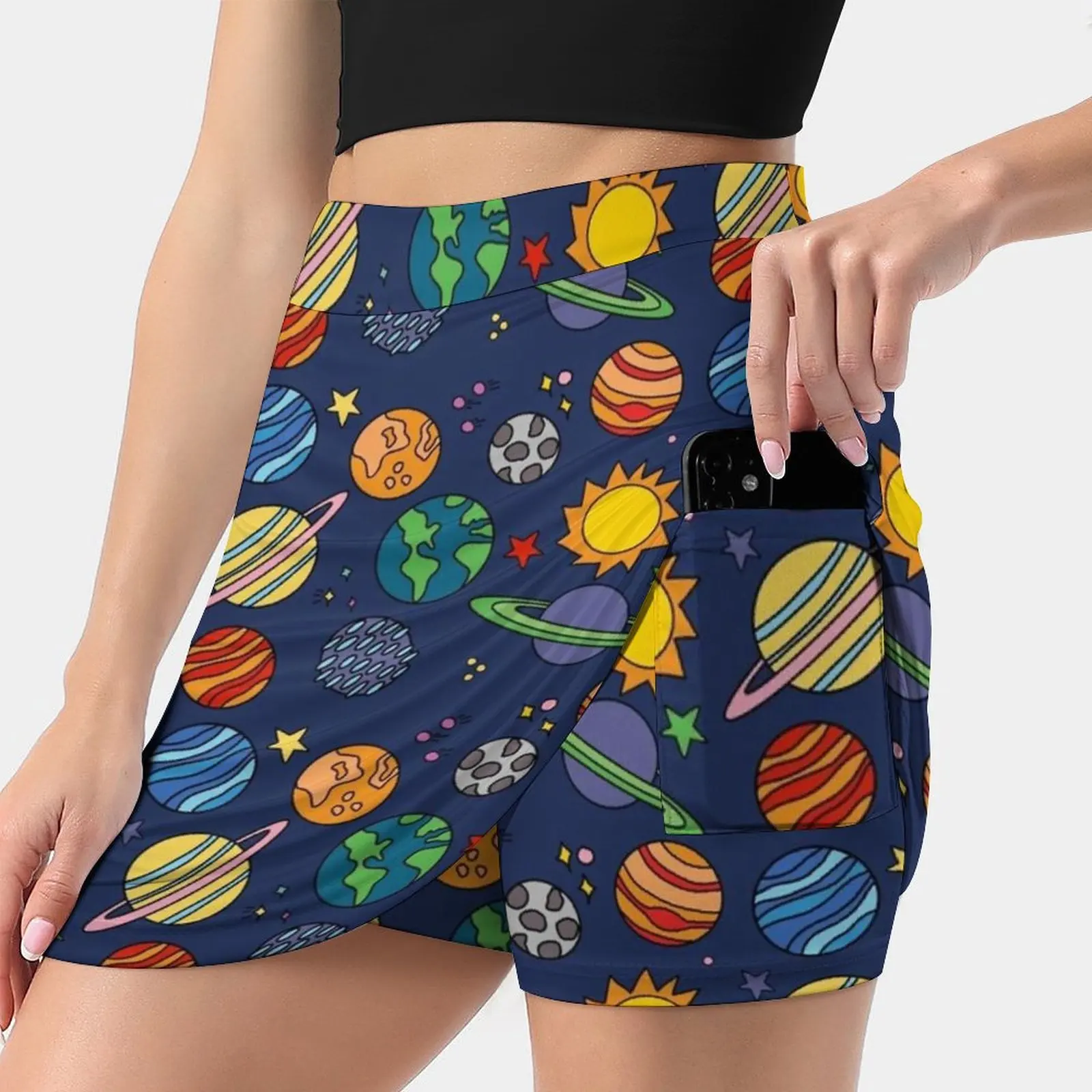 Planet Print | Space | Earth | Astronomy | Science Skirts Woman Fashion 2022 Pant Skirt Mini Skirts Office Short Skirt Cute