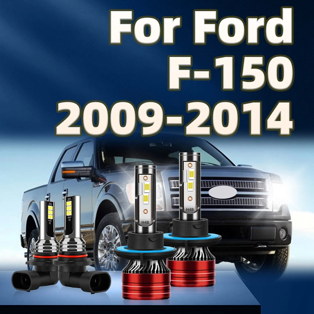 2/4Pcs 6000K Led Lamp 180W High Bright H13 Headlight 9140 Fog Bulbs For Ford F-150 2009 2010 2011 2012 2013 2014