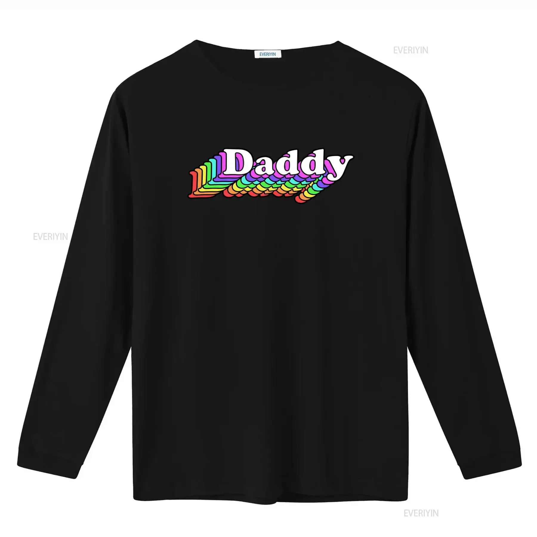 Daddy Pride Rainbow LGBTQ Gay Ally T Shirt Colorful Print for Events vintage Washed Versatile Slightly Top For Everyday Wear