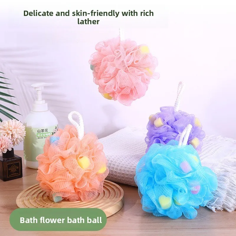 

Шарик для ванны — мягкая, премиум-класса, очень большая, прочная, без жильников, чистящая однотонная губка для ванны Wonder с насыщенной пеной