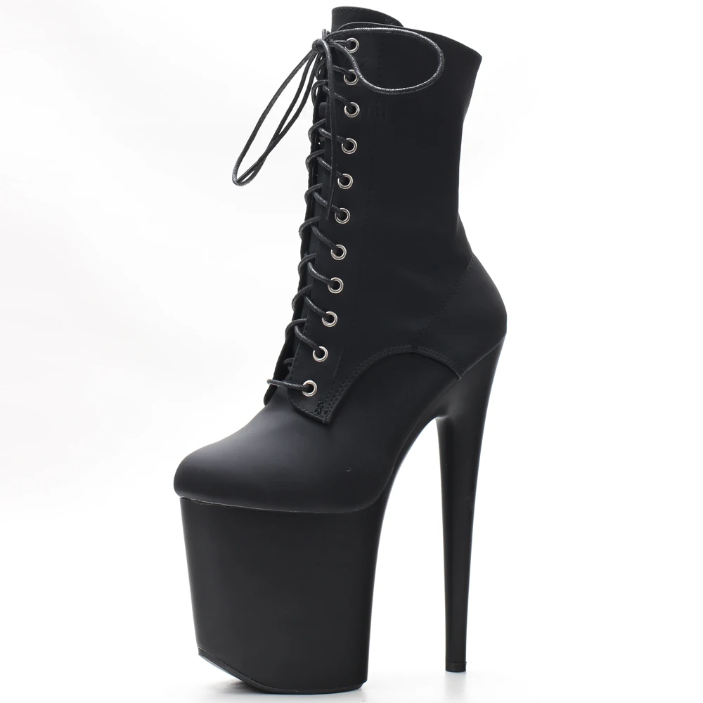 Stripper 8" Platform Lace Up C dorpelp Pole Dance enkelhoge laarzen op voorraad snelle verzending maat 36-43