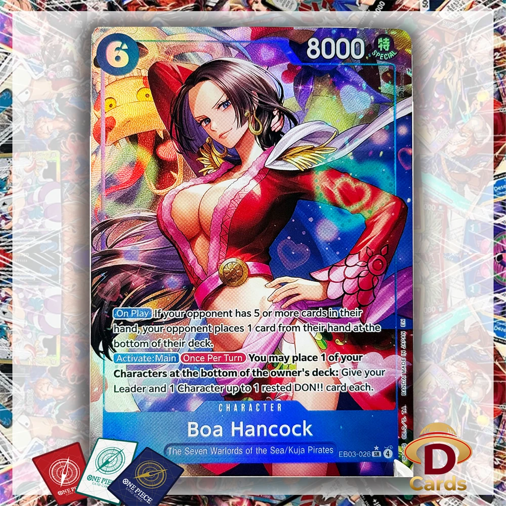 One Piece Card Boa Hancock The Seven Warlords of the Sea SR Special Card Hobby Collectible Replica Proxy Cards