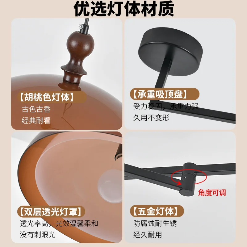 Grand View Garden Restaurant Chandelier, Medieval French Retro 2025 New Creative Personality Art Round Table Rocker