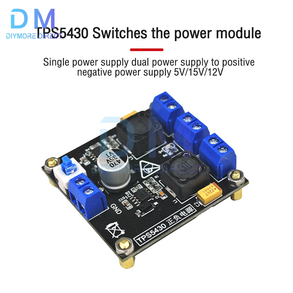 TPS5430 TPS5450 Positive Negative Dual Power Supply Module with Switching 5V 12V 15V Output