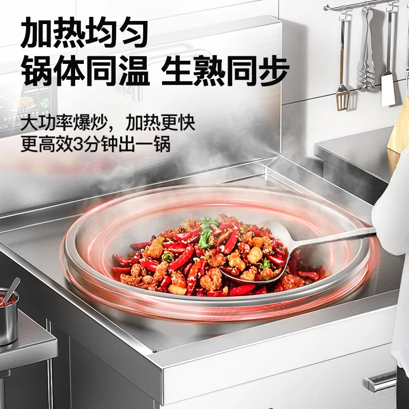 Commercial Induction Cooker, Large Pot Stove, Fierce Fire, High-power Induction Stove, Single and Double Head 15KW Large Stove