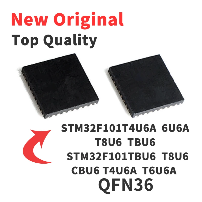 1 Piece STM32F101T4U6A STM32F1016U6A STM32F101T8U6 STM32F101TBU6 STM32F101CBU6 T4U6A T6U6A QFN36 Chip IC