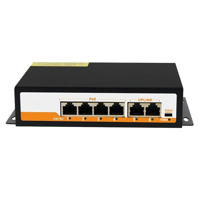 

Новый 6-портовый гигабитный Ethernet-коммутатор POE RJ45 с невиуправлением Plug and Play для IP-камеры Uplink