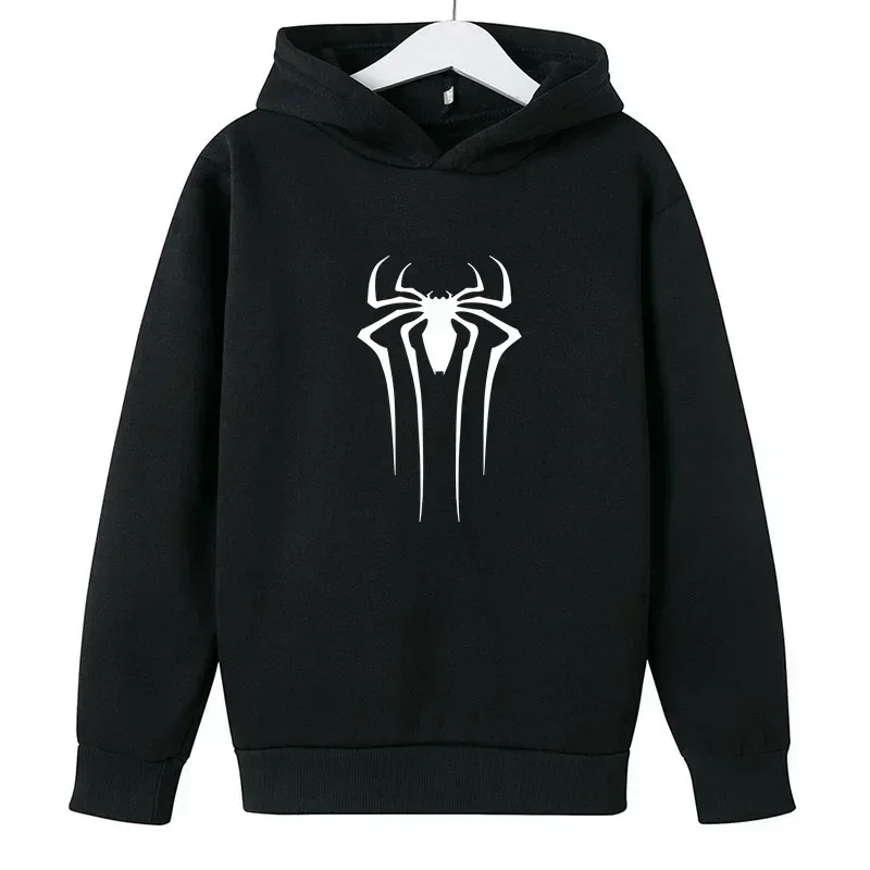 2024 New Autumn Marvel Spider Printed Children Hoodie Fashionable 2-14 Years Kid Boy Girl Kid Baby Clothing Sweatshirt Pullover