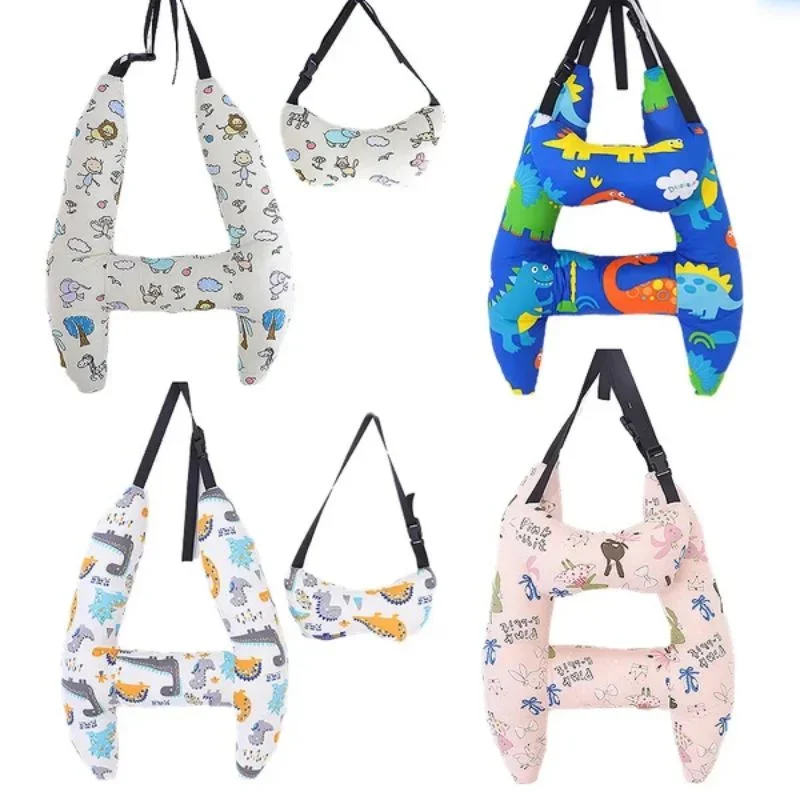 H Shape - Cute Animal Pattern Baby Car Head Support Travel Pillow Cushion Car Seat Child Neck Support, Child Safety Neck Pillow