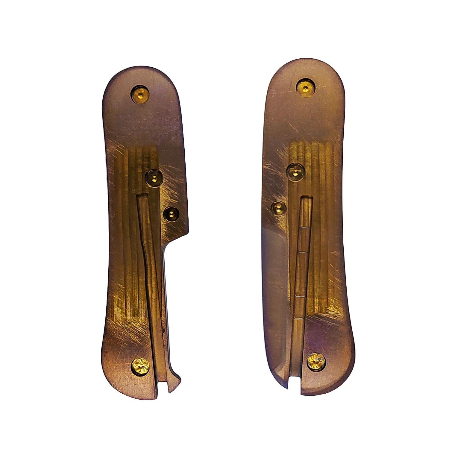 1 Pair Hand Made Titanium Alloy Handle Scales for 85mm Victorinox Evolution Delemont SAK Handle