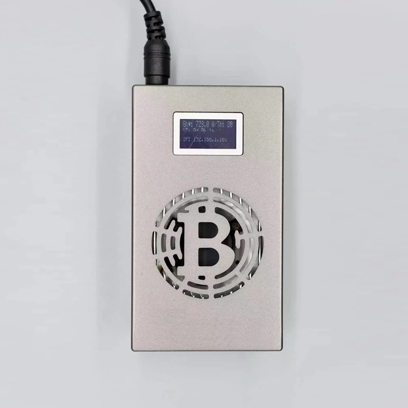 NEW-Bitcoin Lucky Miner 500G/S BM1366 Asic Chip آلة تعدين العملات المشفرة الصغيرة الصامتة مع مصدر الطاقة