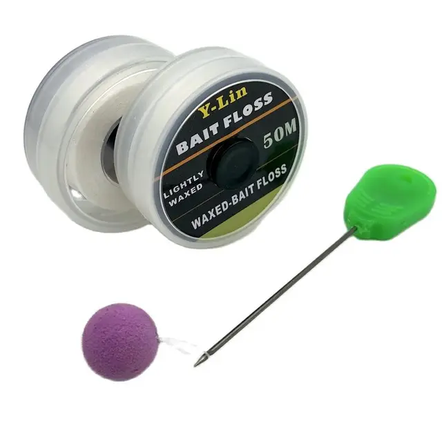 50m Carp Fishing Bait Floss Akcesoria Uchwyty do POP UP Boilies Holder Chod Hair Ronnie Rig Carp Rigs Fishing Tackle Terminal