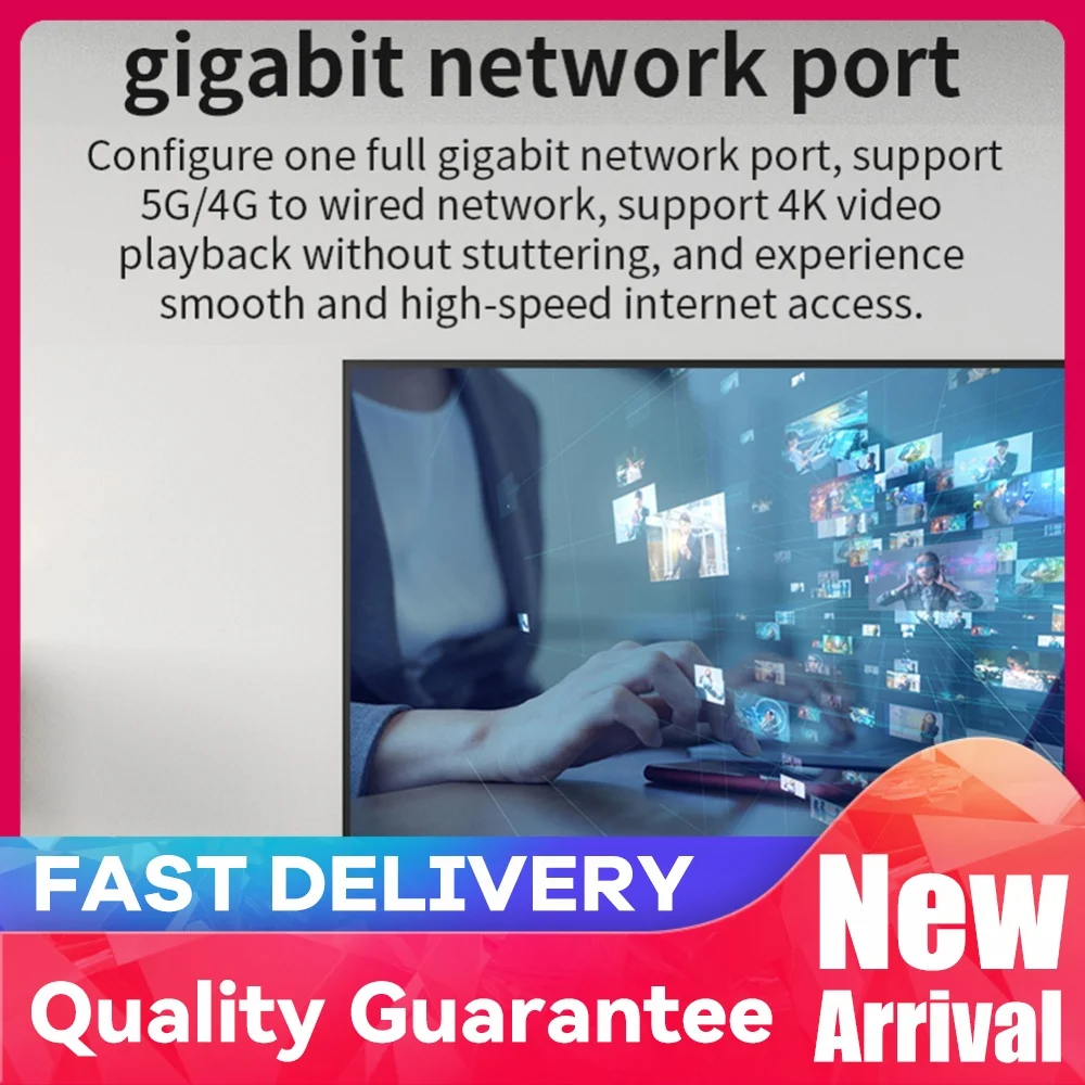 Wireless Router with SIM Card Slot CPE Modem Router Multiple Network Interfaces 5G Router Built-in Multiple Antennas (UK Plug)