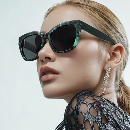 Imagen 2 del producto ZENOTTIC gafas de sol polarizadas de mariposa montura gruesa de moda para mujer gafas de sol de acetato protección UV400 para conducir