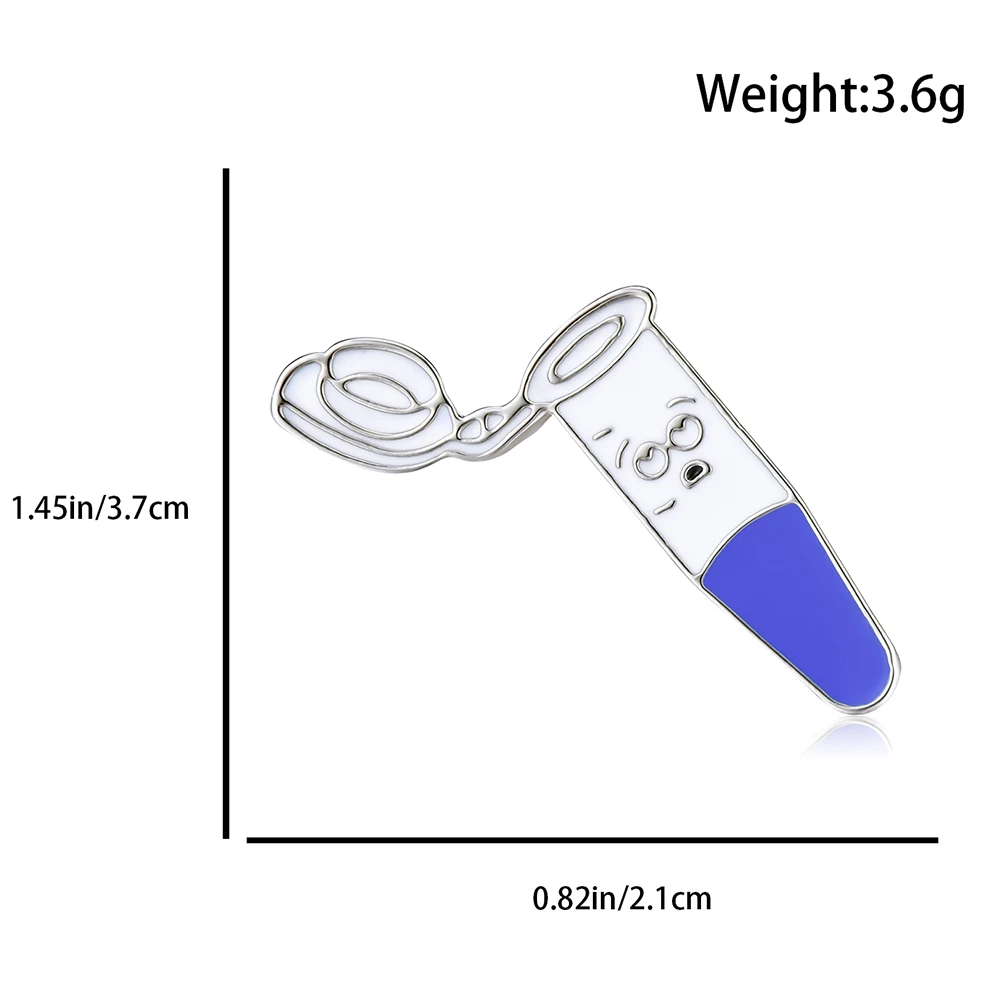 Hanreshe Funny Test Tube Enamel Brooch Medical Pin Pharmacist Lab Experiment Lapel Badge Medicine Jewelry for Doctor Nurse