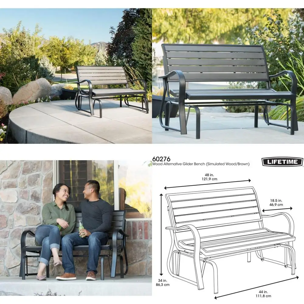 

60276 Скамейка Glider, отделка Harbor Gray