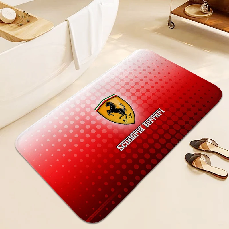 Bathroom Mat F-Ferraris Anti Slip Carpet for Home Entrance Custom Living Room Bedroom Kitchen Treadmill Rugs Kitchen Accessories