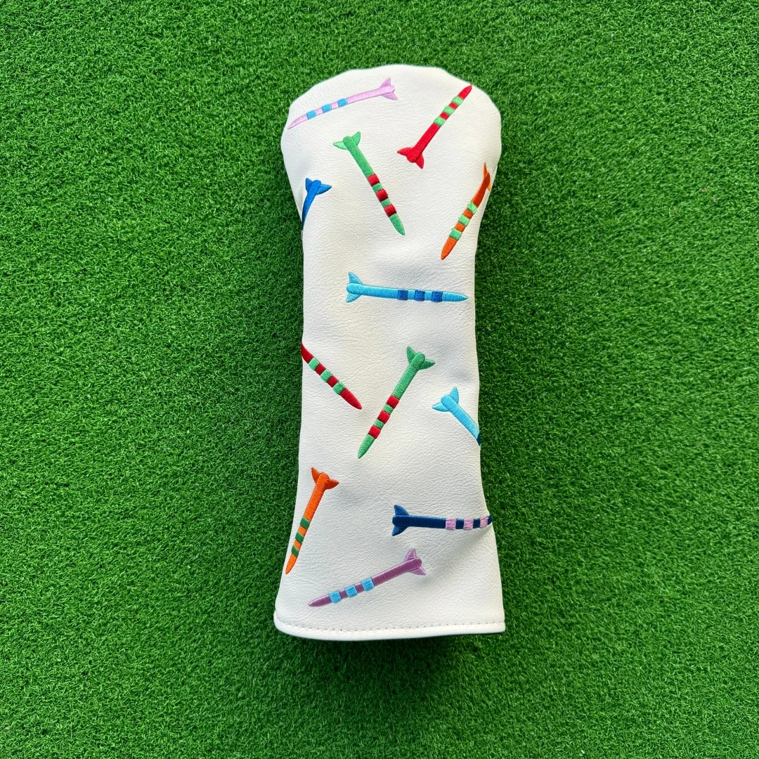 Golf Wood Cover Head Cover Tee Pattern Golf Driver Cover Putter Headcovers Hybrid UT Protector Club Cover Set Golf Accessories view 6