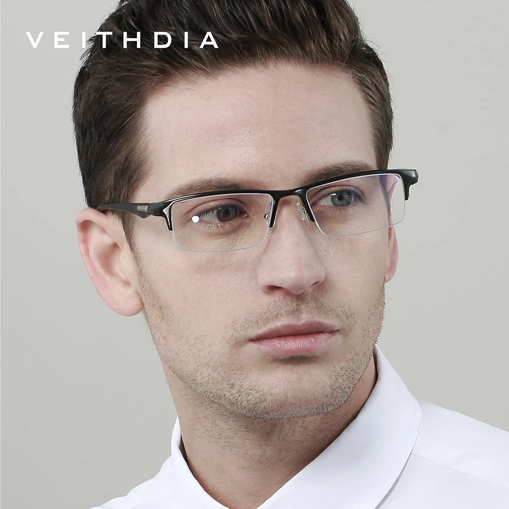 

VEITHDIA Blue Light Blocking Glasses Optical Aluminum Magnesium Frame TR90 Arm Men‘s Eyeglasses Myopia Computer Eyewear A87B77