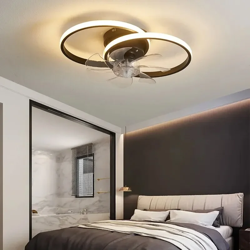 ceiling fan light intelligent variable frequency dimming eye protection remote control APP bedroom ceiling fan with LED light