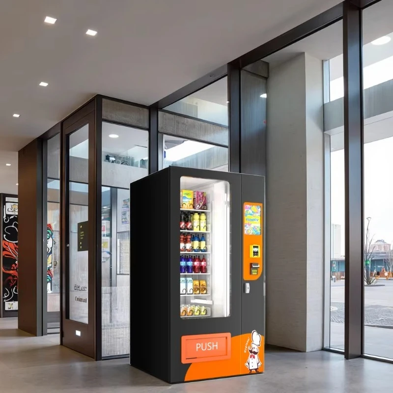 آلة بيع المشروبات المجمدة المخصصة مع بطاقة الائتمان والنقود الدفع المفتوح اللوحة الرئيسية SDK آلة بيع المواد الغذائية والوجبات الخفيفة المخصصة