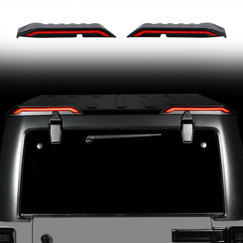 

Car Accessories Aluminium Rear Angel Wing LED Rear Spoiler Wing for jeep wrangler JK and JL Rear Wing Spoilerfit for Car