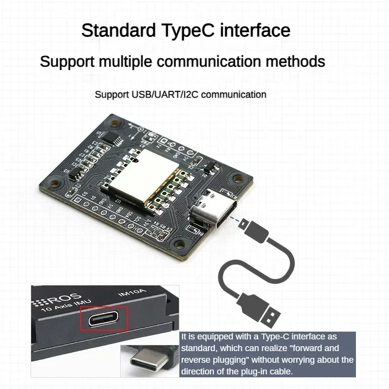 Módulo de navegação inercial imu ros1/ros2 robô mems usb magnetômetro 10 eixos arhs sensor de postura para peças de robô programável