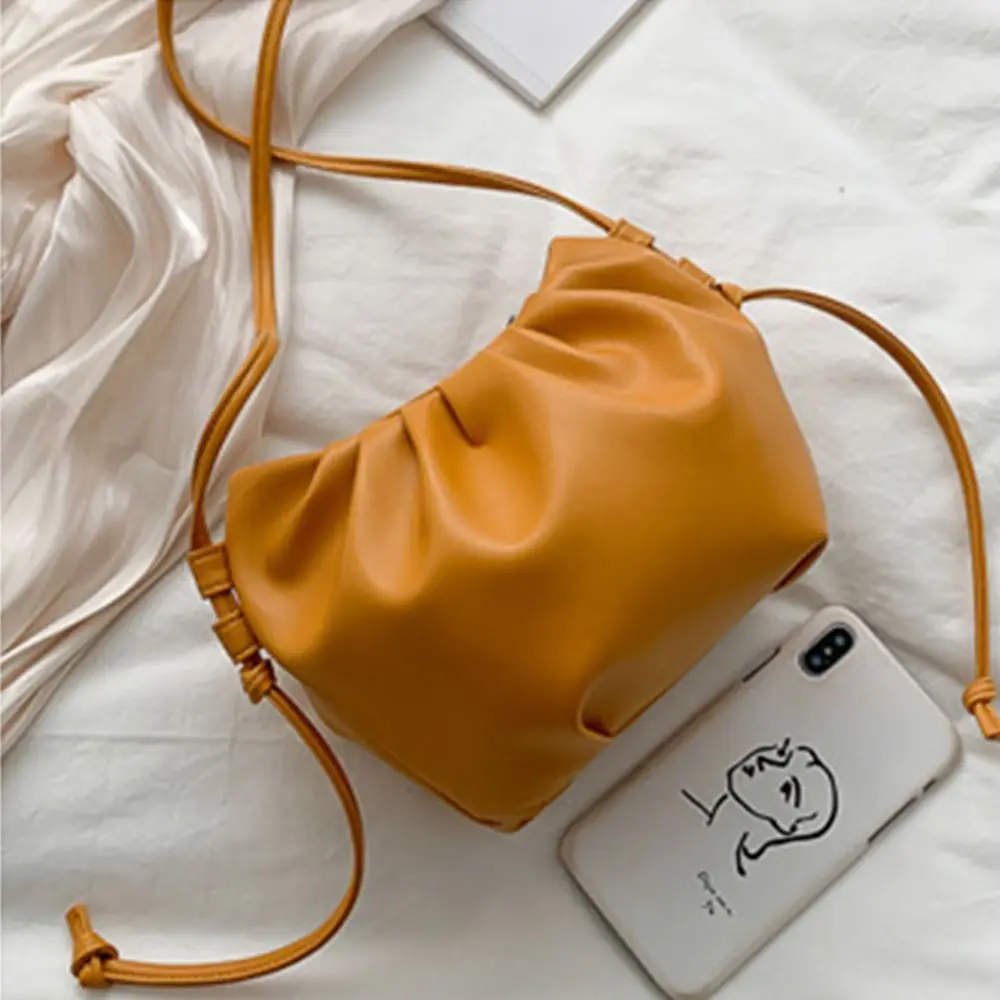 Mini Retro Cloud Bag Purse Handbag PU Crossbody Phone Bag Women's Shoulder Bag Korean Style Bag Very Peri Bag image 5