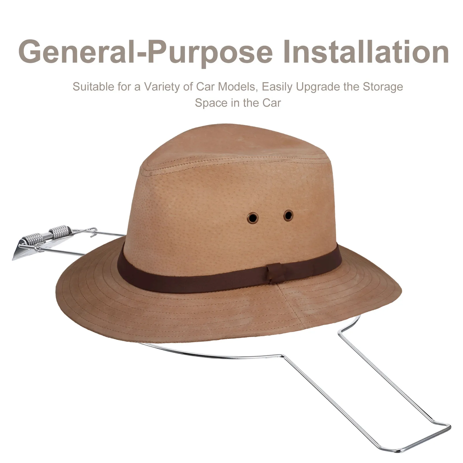 Cowboy Hat Holder Truck Metal Car Hat Stand Sun Visor Cap Storage Organizer No Drilling Space Saving Automotive Ceiling Rack