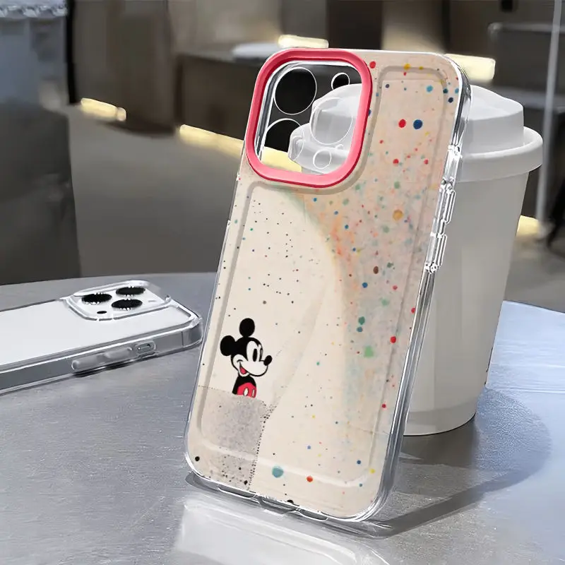 Disneys Mickeys Minnies Mouses Look Up At The Starry Sky Phone Case For iPhone 15 14 13 12 11Pro Max 78Plus XR XS MAX Y2K Cover