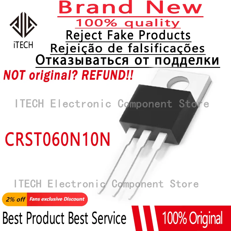 (10-50) PCs/Lot Originele Crst060n10n 100V 120a St060n10n Naar-220 N-Kanaal Transistor 100% Nieuwe En Echte