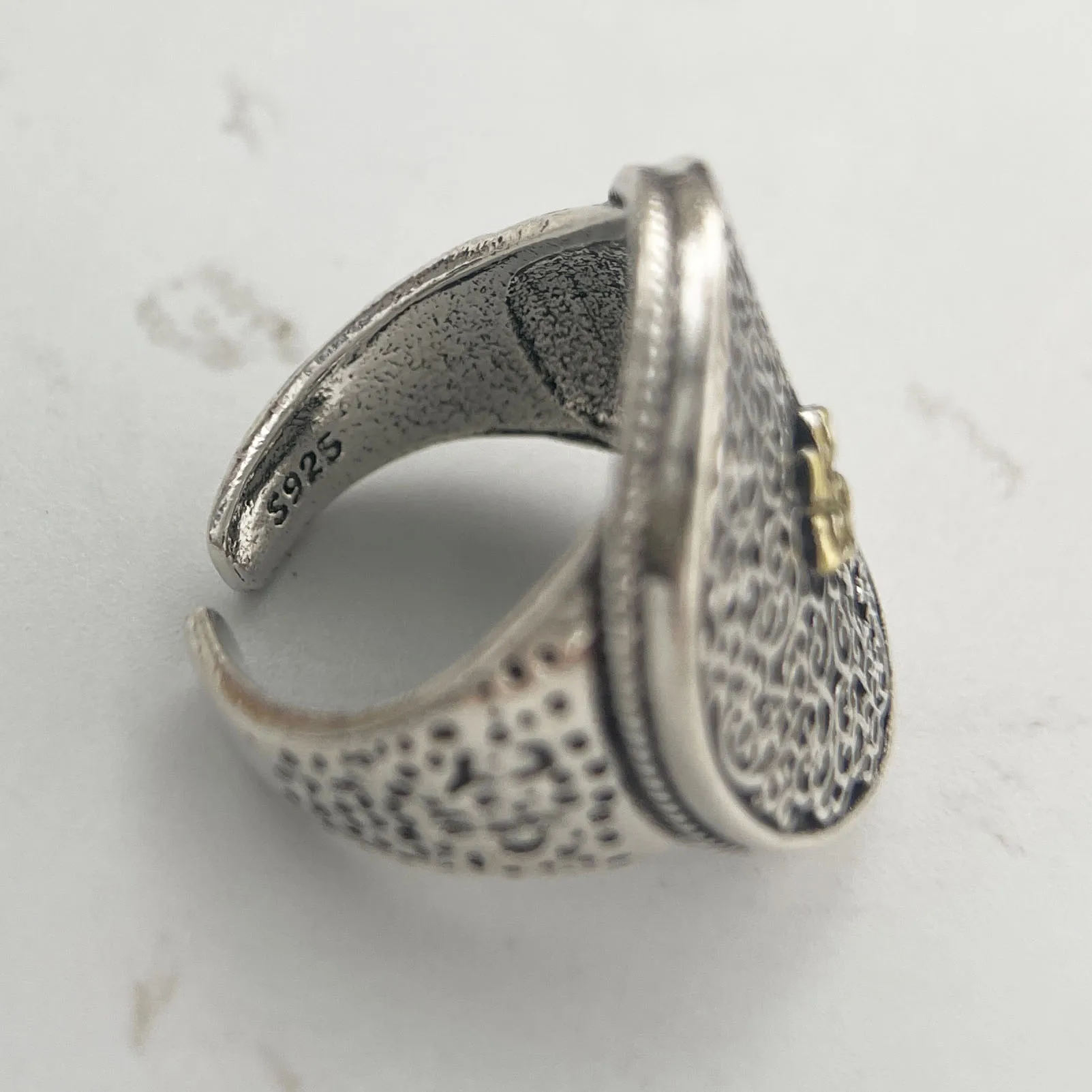 خواتم من الفضة الإسترليني عيار 925 للنساء والأزواج، خاتم بسيط مصنوع يدويًا بنمط عتيق، هدية مجوهرات راقية تمنع الحساسية